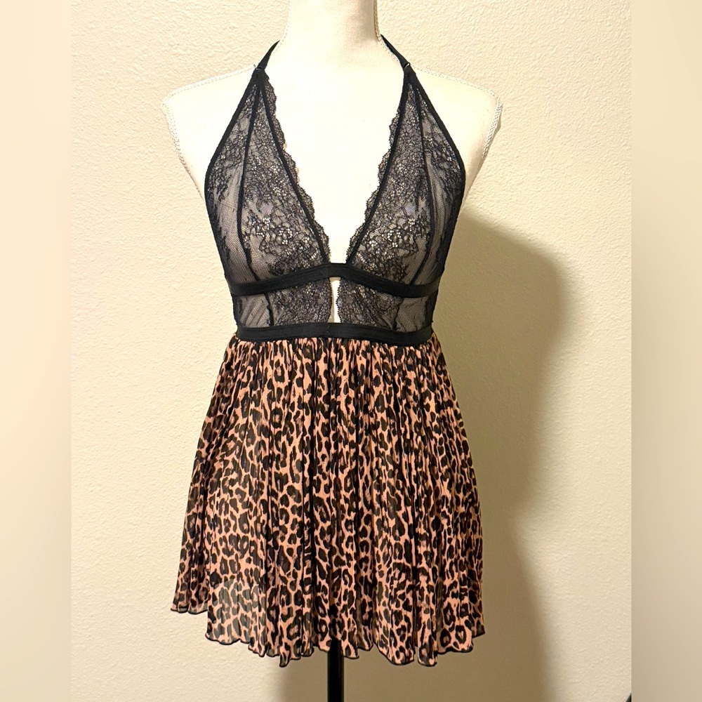 Victorias Secret Leopard and Lace Babydoll Size S